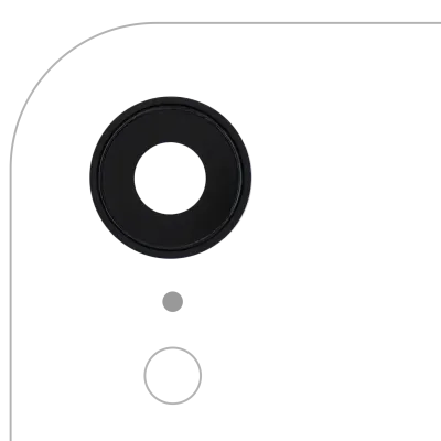 Back Camera Lens With Bracket & Bezel For iPhone XR (Real Sapphire) (Premium) (Black) (10 Pack)