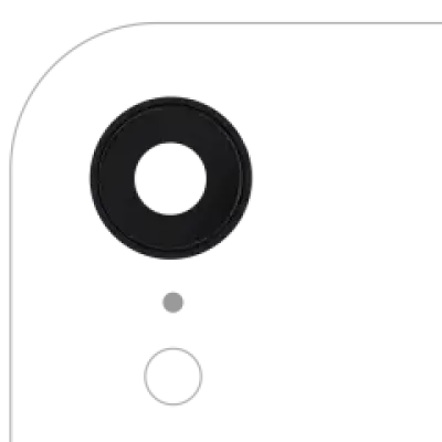 Скло камери з кріпленням і рамкою для iPhone XR (Real Sapphire) (Premium) (чорний) (10 шт)
