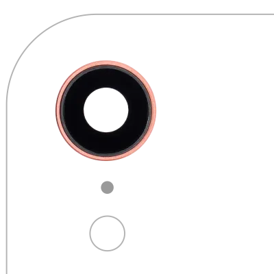 Back Camera Lens With Bracket & Bezel For iPhone XR (Real Sapphire) (Premium) (Coral) (10 Pack)