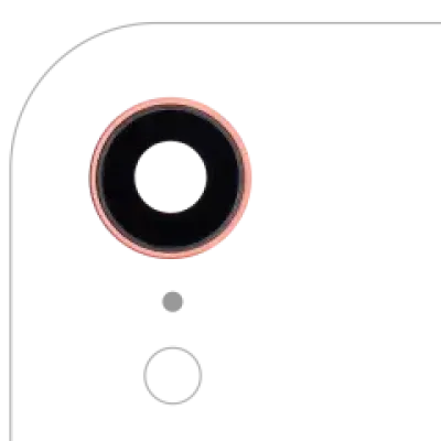 Скло камери з кріпленням і рамкою для iPhone XR (Real Sapphire) (Premium) (Coral) (10 шт)
