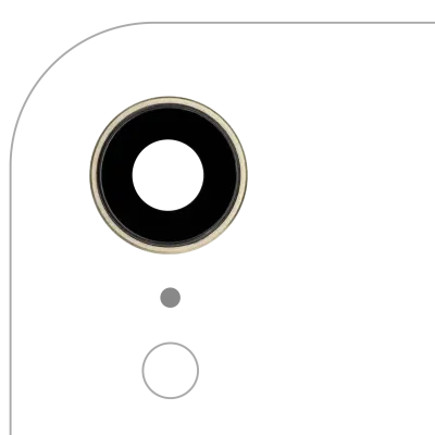 Back Camera Lens With Bracket & Bezel For iPhone XR (Real Sapphire) (Premium) (Yellow) (10 Pack)