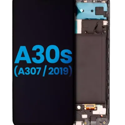 Дисплейний модуль (LCD) з рамкою (без сенсора відбитків) для Samsung Galaxy A30s (A307 / 2019) (Aftermarket: Incell) (Всі кольори)