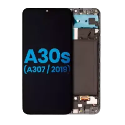Дисплейний модуль (LCD) з рамкою (без сенсора відбитків) для Samsung Galaxy A30s (A307 / 2019) (Aftermarket: Incell) (Всі кольори)