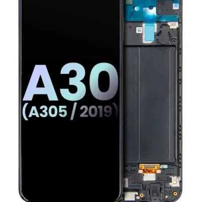 Дисплейний модуль (OLED) з рамкою для Samsung Galaxy A30 (A305 / 2019) (Service Pack) (Всі кольори)