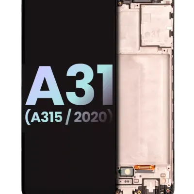 Дисплейний модуль (OLED) з рамкою для Samsung Galaxy A31 (A315 / 2020) (Service Pack) (Всі кольори)