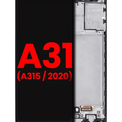 Дисплейний модуль (OLED) з рамкою для Samsung Galaxy A31 (A315 / 2020) (Aftermarket Plus) (Всі кольори)