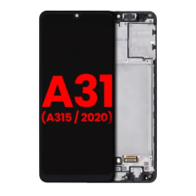 Дисплейний модуль (OLED) з рамкою для Samsung Galaxy A31 (A315 / 2020) (Aftermarket Plus) (Всі кольори)