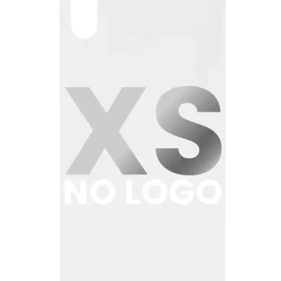 Заднє скло для iPhone XS (No Logo) (сріблястий)