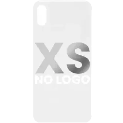 Заднє скло для iPhone XS (No Logo) (сріблястий)