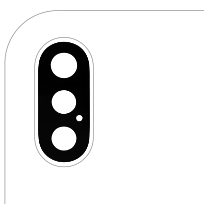Back Camera Lens (Glass Only) With Adhesive For iPhone XS / XS Max (Real Sapphire) (Premium) (All Colors) (10 Pack)