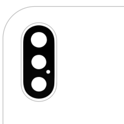 Скло камери для iPhone XS / XS Max (тільки скло) з проклейкою (Real Sapphire) (Premium) (всі кольори) (уп. 10 шт)