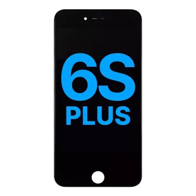 Дисплейний модуль (LCD) зі сталевою пластиною для iPhone 6S Plus (Aftermarket) (чорний)