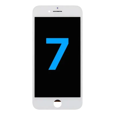 Дисплейний модуль (LCD) зі сталевою пластиною для iPhone 7 (Aftermarket) (білий)