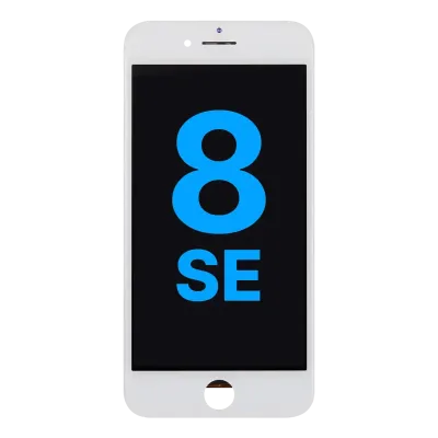Дисплейний модуль (LCD) зі сталевою пластиною для iPhone 8 / SE (2020 / 2022) (Aftermarket) (білий)
