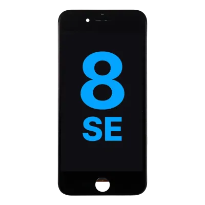 Дисплейний модуль (LCD) зі сталевою пластиною для iPhone 8 / SE (2020 / 2022) (Aftermarket) (чорний)