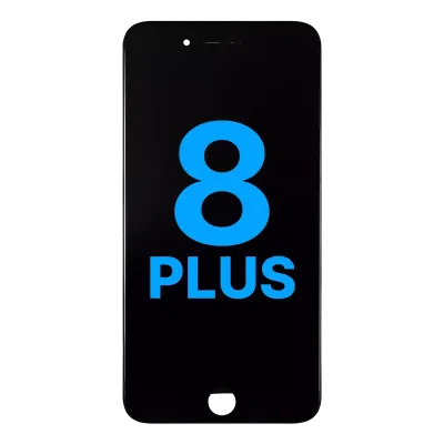 Дисплейний модуль (LCD) зі сталевою пластиною для iPhone 8 Plus (Aftermarket) (чорний)
