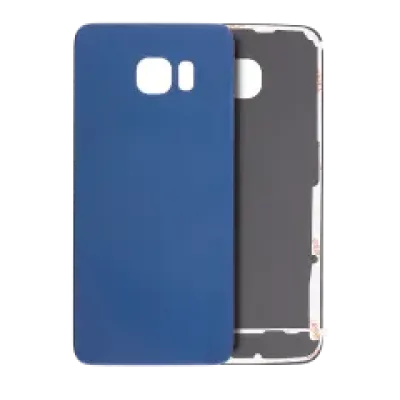 Задня кришка зі скла для Samsung Galaxy S6 Edge (No Logo) (Aftermarket Plus) (Black Sapphire)