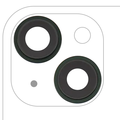 Back Camera Lens With Bracket & Bezel For iPhone 13 / 13 Mini (Real Sapphire) (Premium) (Green)
