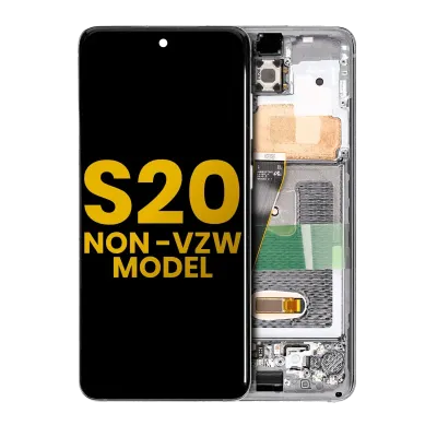 OLED Assembly With Frame For Samsung Galaxy S20 5G (Non-Verizon 5G UW Frame) (Refurbished) (Cosmic Gray)