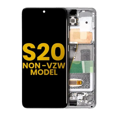 OLED Assembly With Frame For Samsung Galaxy S20 5G (Non-Verizon 5G UW Frame) (Refurbished) (Cosmic Black)