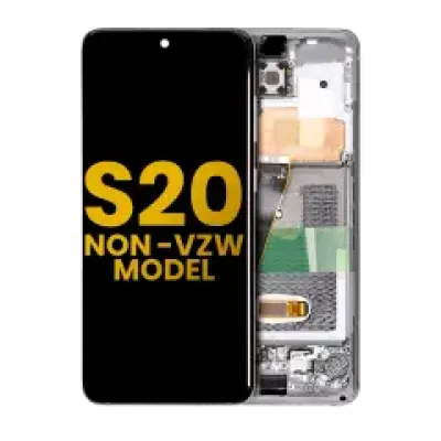 Дисплейний модуль (OLED) з рамкою для Samsung Galaxy S20 5G (Non-Verizon 5G UW Frame) (Refurbished) (Cosmic Black)