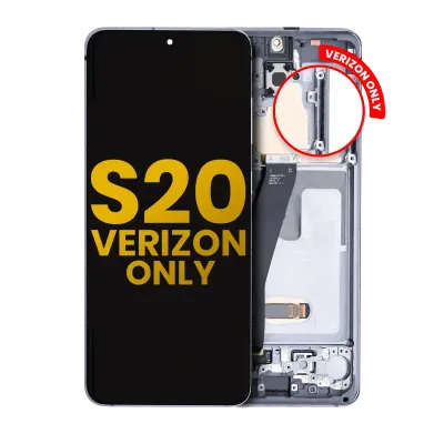 Дисплейний модуль (OLED) з рамкою для Samsung Galaxy S20 5G (Verizon 5G UW Frame Only) (Refurbished) (Cosmic Gray)