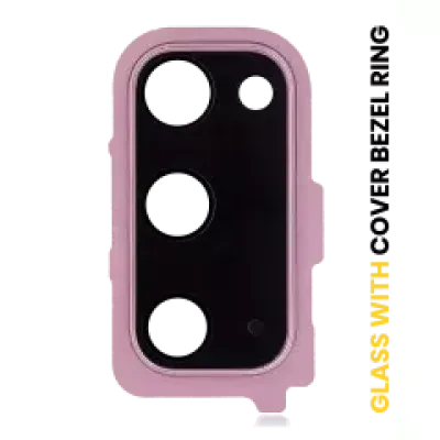 Скло камери з рамкою для Samsung Galaxy S20 / S20 5G (Cloud Pink)