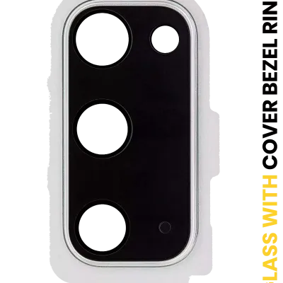 Скло камери з рамкою для Samsung Galaxy S20 / S20 5G (Cloud White)