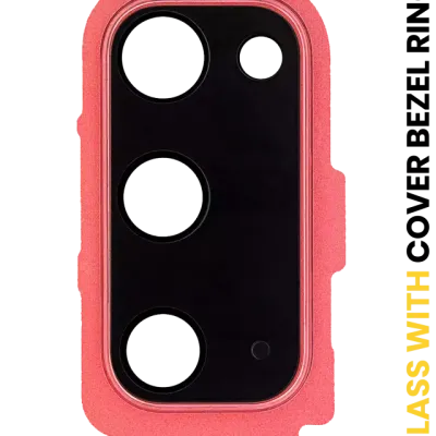 Скло камери з рамкою для Samsung Galaxy S20 / S20 5G (червоний)