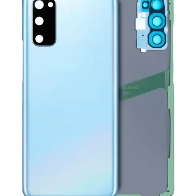 Задня кришка зі склом камери для Samsung Galaxy S20 5G (No Logo) (Aftermarket Plus) (Cloud Blue)
