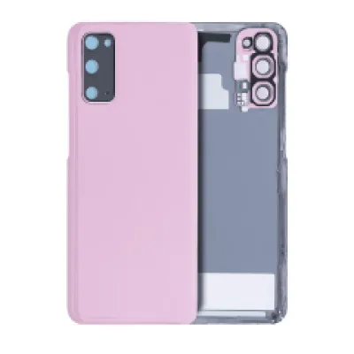 Задня кришка зі склом камери для Samsung Galaxy S20 5G (No Logo) (Aftermarket Plus) (Cloud Pink)