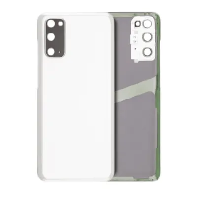 Задня кришка зі склом камери для Samsung Galaxy S20 5G (No Logo) (Aftermarket Plus) (Cloud White)