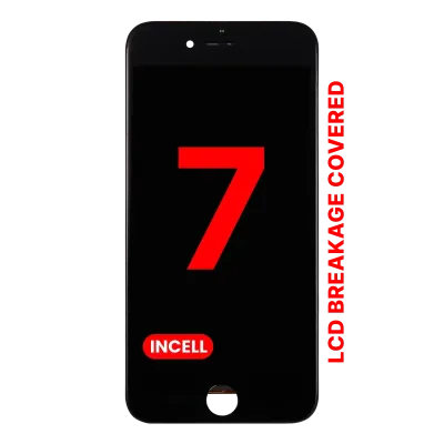 Дисплейний модуль (LCD) зі сталевою пластиною для iPhone 7 (Aftermarket Pro: XO7 Incell) (чорний)
