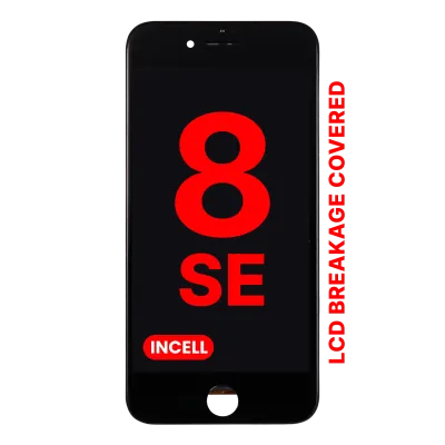 Дисплейний модуль (LCD) зі сталевою пластиною для iPhone 8 / SE (2020 / 2022) (Aftermarket Pro: XO7 Incell) (чорний)