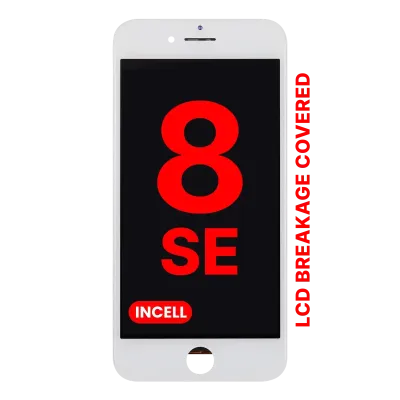 Дисплейний модуль (LCD) зі сталевою пластиною для iPhone 8 / SE (2020 / 2022) (Aftermarket Pro: XO7 Incell) (білий)