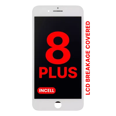 Дисплейний модуль зі сталевою пластиною для iPhone 8 Plus (Aftermarket Pro: XO7 Incell) (білий)