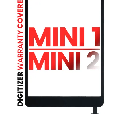 Тачскрін з мікросхемою й кнопкою Home (передмонтована) для iPad Mini 1 / iPad Mini 2 (Aftermarket Pro: XO7) (чорний)