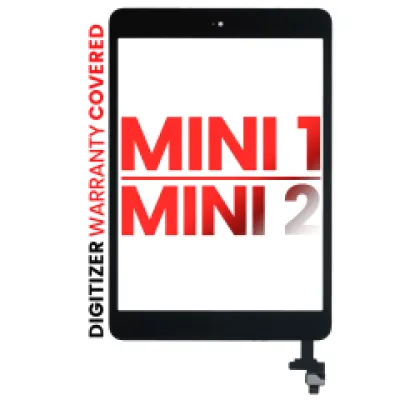 Тачскрін з мікросхемою й кнопкою Home (передмонтована) для iPad Mini 1 / iPad Mini 2 (Aftermarket Pro: XO7) (чорний)