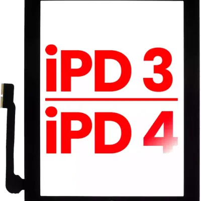 Digitizer For iPad 3 / iPad 4 (Home Button Pre-Installed For iPad 3) (Aftermarket Plus) (Black)