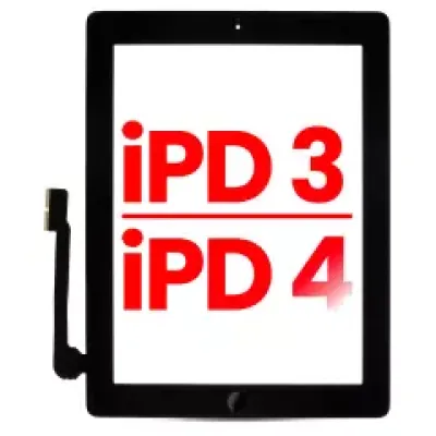Тачскрін для iPad 3 / iPad 4 (Home Button передустановлена для iPad 3) (Aftermarket Plus) (чорний)
