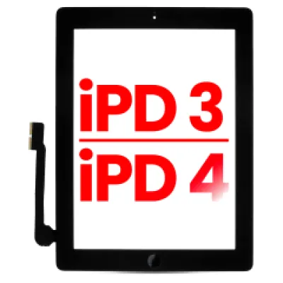 Тачскрін для iPad 3 / iPad 4 (Home Button передустановлена для iPad 4) (Aftermarket Plus) (чорний)