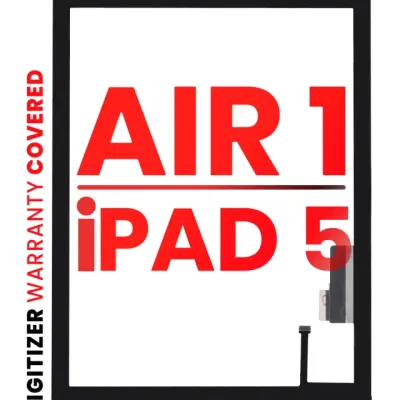 Digitizer For iPad Air 1 / iPad 5 (2017) (Home Button Pre-Installed For iPad Air 1) (Aftermarket Pro: XO7) (Black)