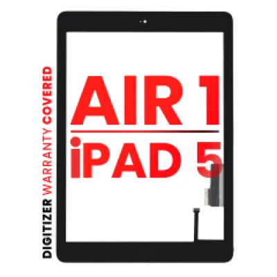 Тачскрін для iPad Air 1 / iPad 5 (2017) (кнопка Home встановлена для iPad Air 1) (Aftermarket Pro: XO7) (чорний)