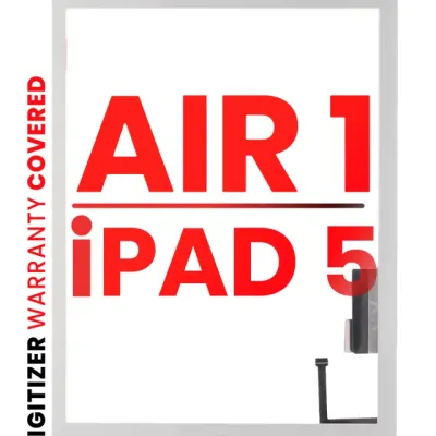 Тачскрін для iPad Air 1 / iPad 5 (2017) (кнопка Home встановлена для iPad Air 1) (Aftermarket Pro: XO7) (білий)