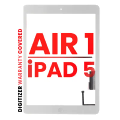 Тачскрін для iPad Air 1 / iPad 5 (2017) (кнопка Home встановлена для iPad Air 1) (Aftermarket Pro: XO7) (білий)
