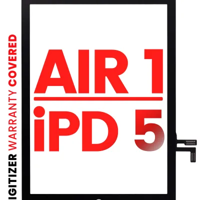 Тачскрін для iPad Air 1 / iPad 5 (2017) (без встановленої кнопки Home) (Aftermarket Pro: XO7) (чорний)