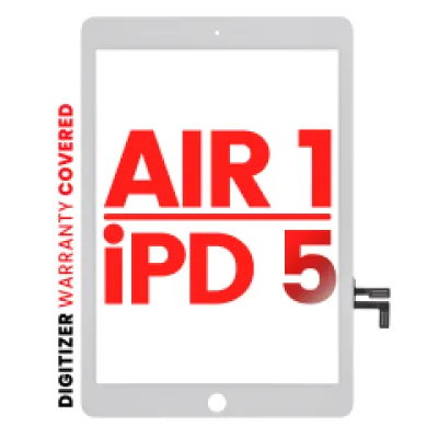 Тачскрін для iPad Air 1 / iPad 5 (2017) (без встановленої кнопки Home) (Aftermarket Pro: XO7) (білий)