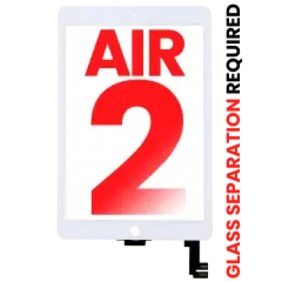 Тачскрін для iPad Air 2 (OCA встановлено, потребує розділення скла) (Aftermarket Plus) (білий)