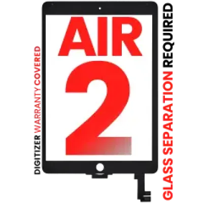 Тачскрін для iPad Air 2 (OCA встановлено, потребує розділення скла) (Aftermarket Pro: XO7-2) (чорний)