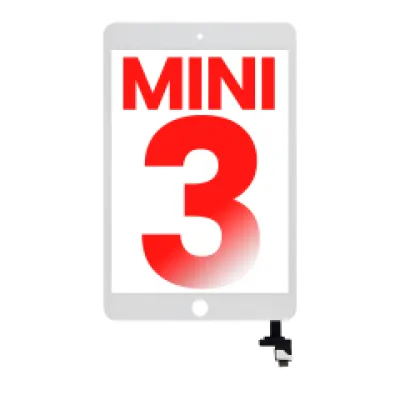 Тачскрін з IC чипом для iPad Mini 3 (без установленої кнопки Home) (Aftermarket Plus) (білий)